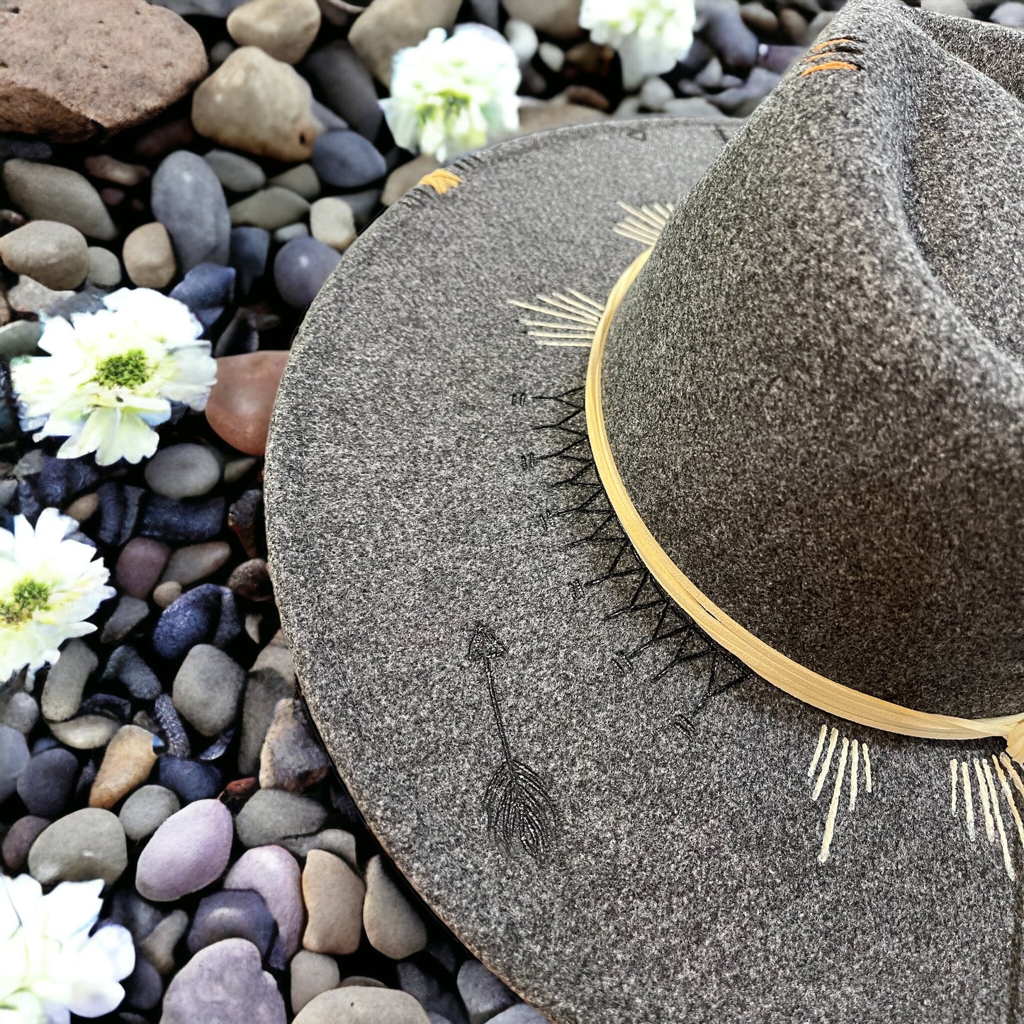 Stone & Lines - Alchemy Collection - Rancher Style Burned Hat