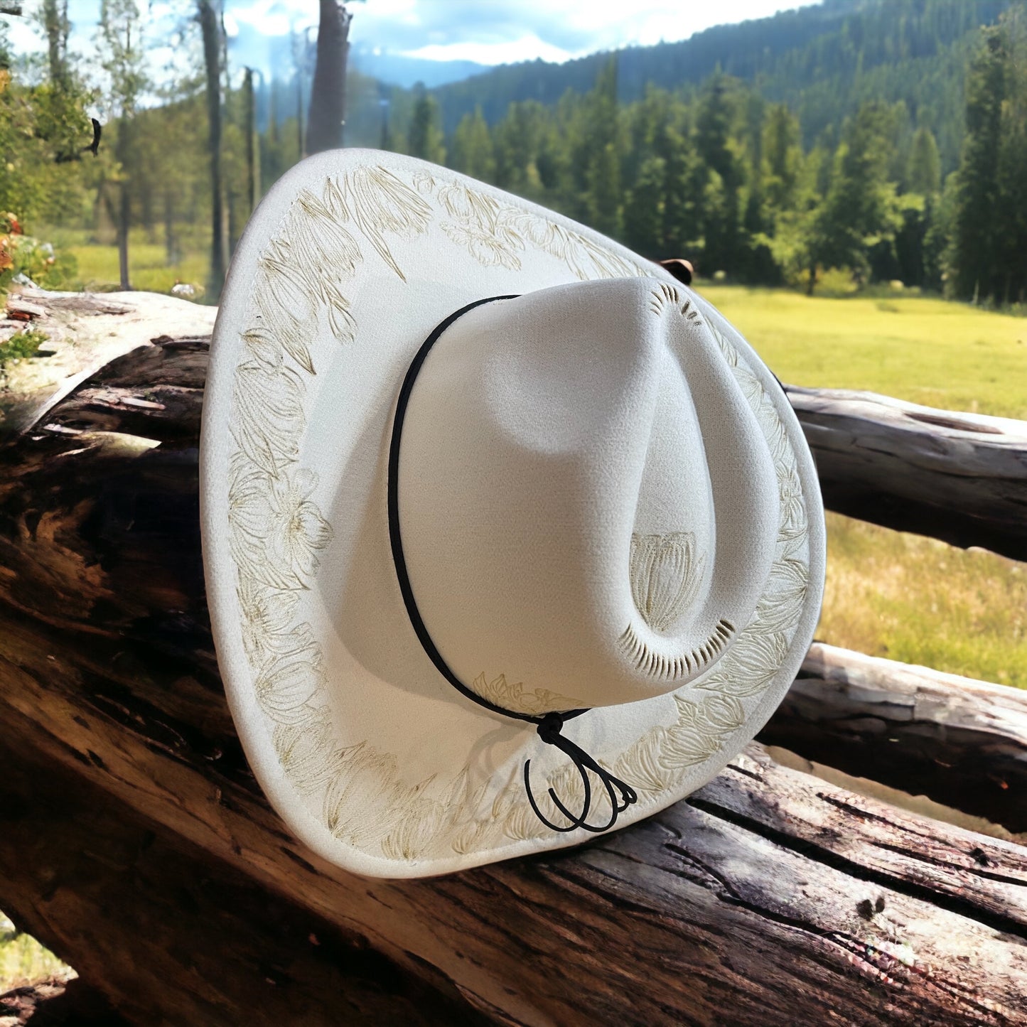 Nani- Burned Cowboy Style Hat