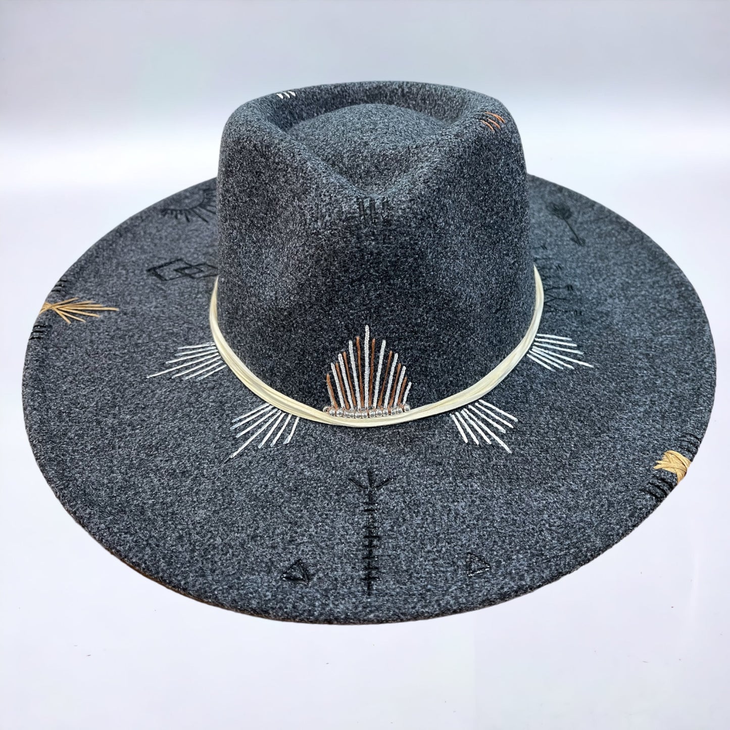 Stone & Lines - Alchemy Collection - Rancher Style Burned Hat
