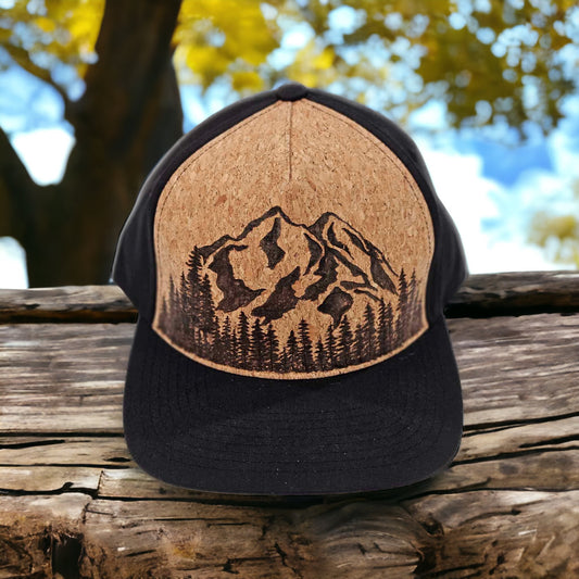 Mt Banker - Pyrography Cork Trucker Hat