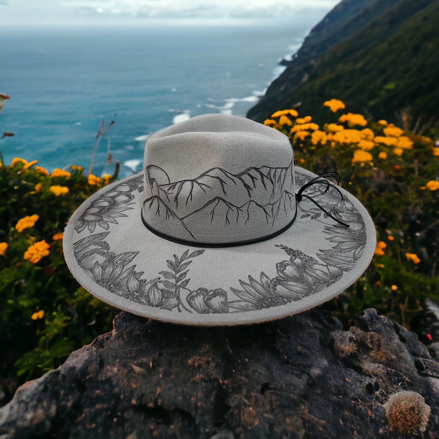Pacific Rim - Burned Wide Brim Hat
