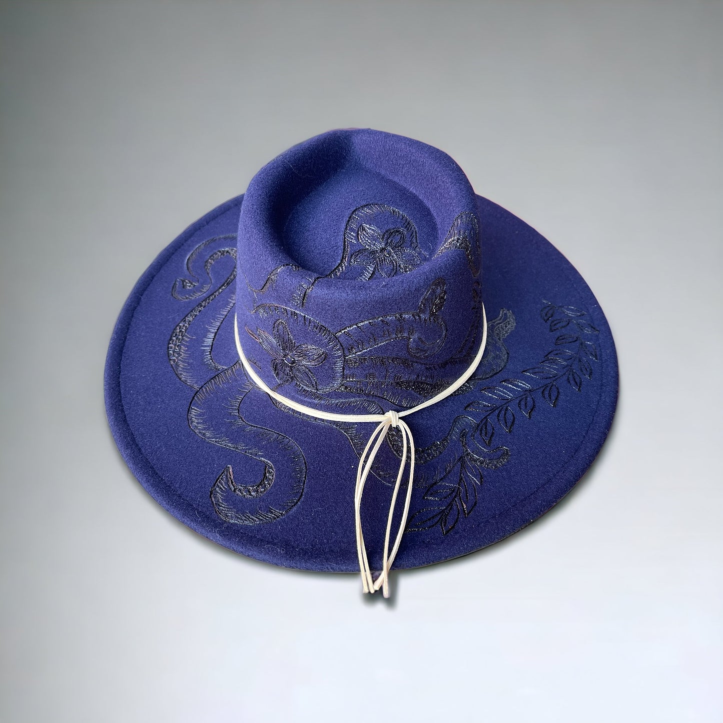 The Kracken- Burned Rancher Style Hat