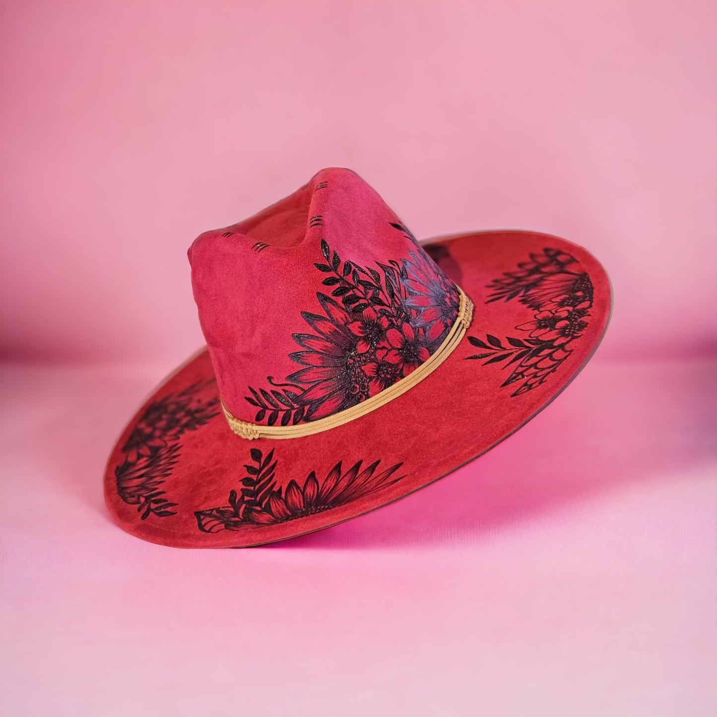 Daryn Blossom - Burned Wide Brim Hat