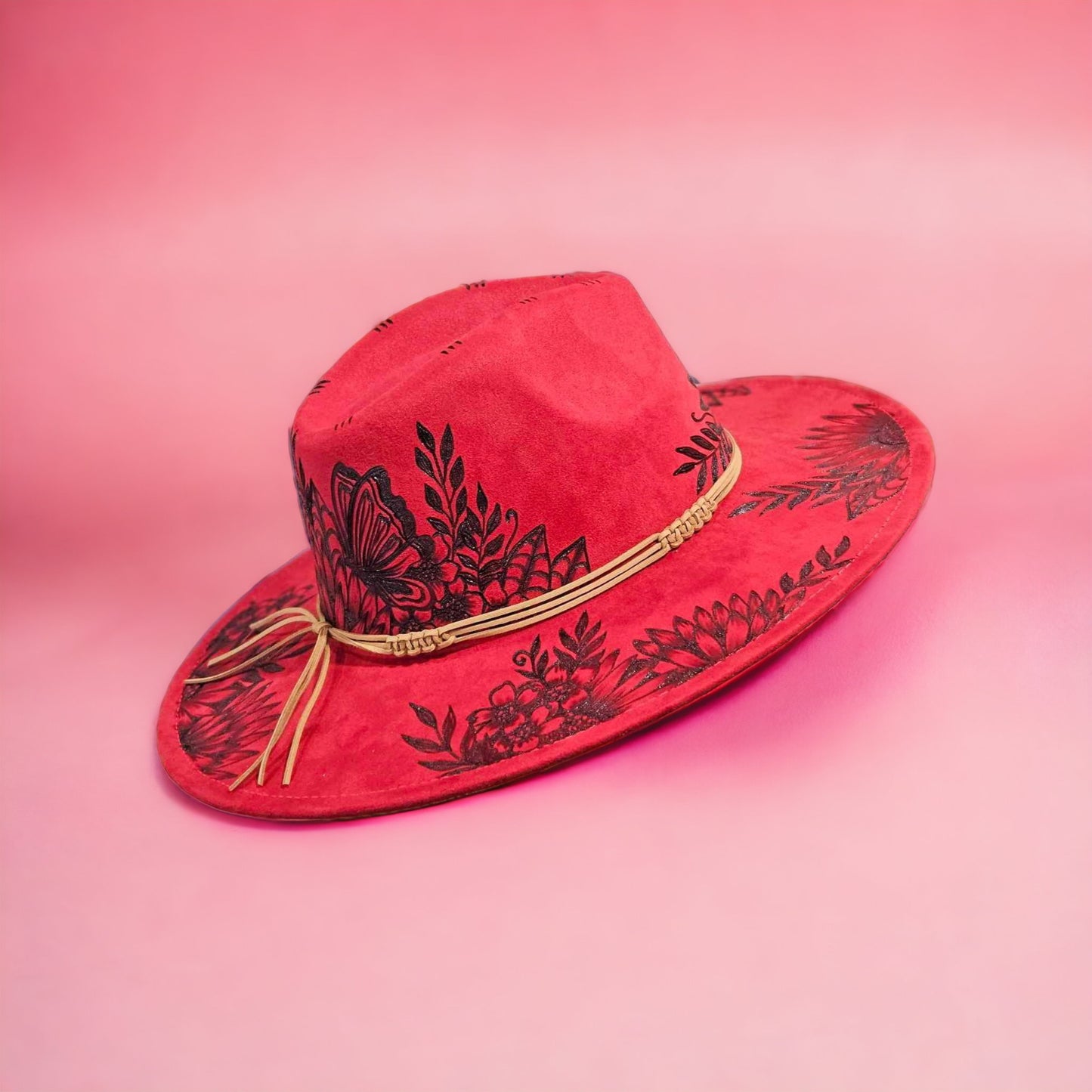 Daryn Blossom - Burned Wide Brim Hat
