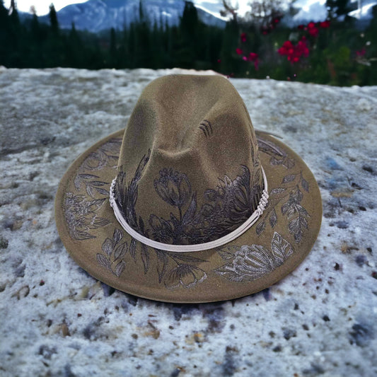 Petals On The Peak - Burned Small Brim Hat