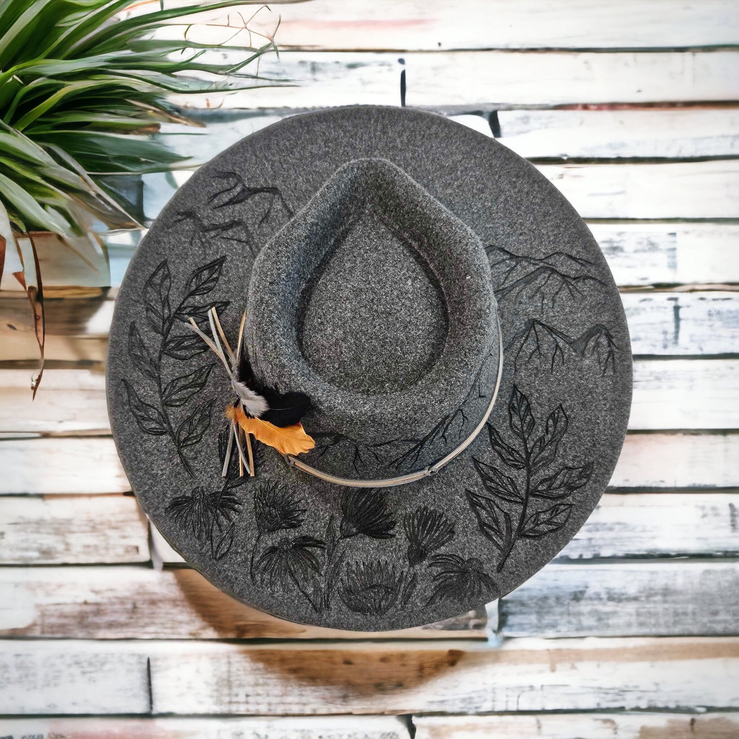 Mountain Springs - Burned Rancher Style Hat