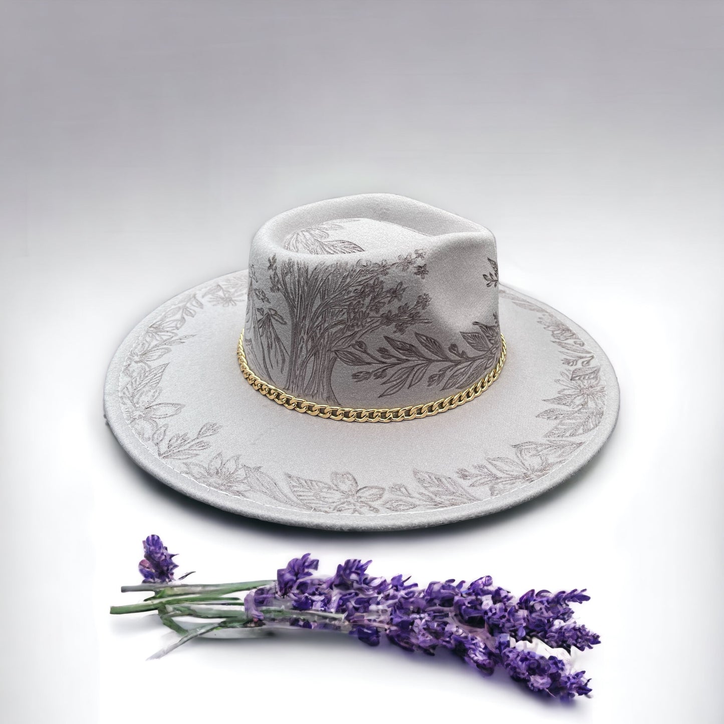 Collective Petals- Burned Rancher Style Hat