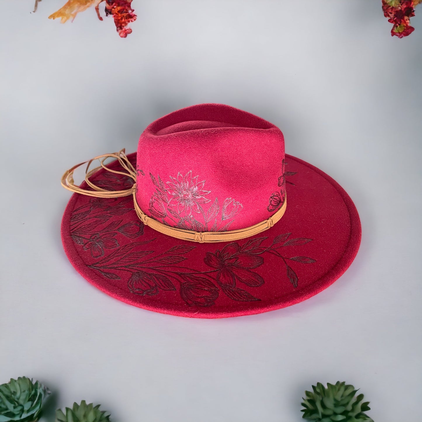 Crimson Petals - Burned Hat