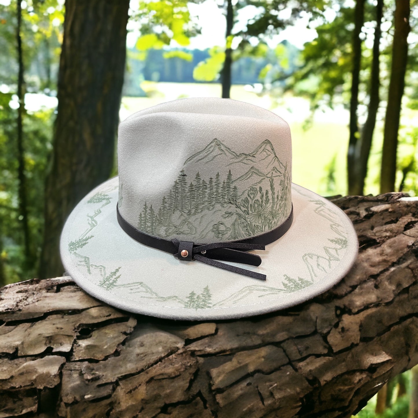 Cascades- Burned Small Brim Hat