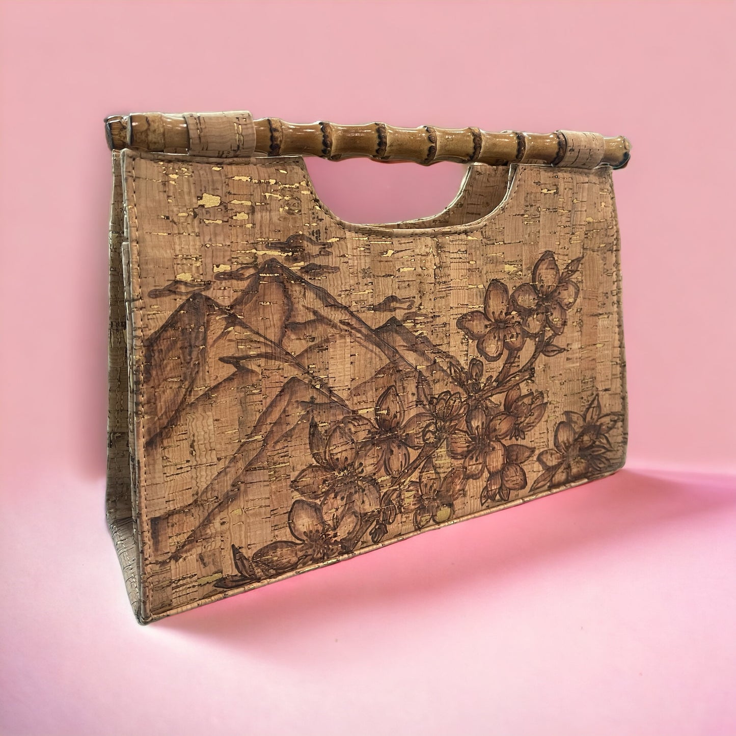 Burned Cork Handbag- Cherry Hills Design