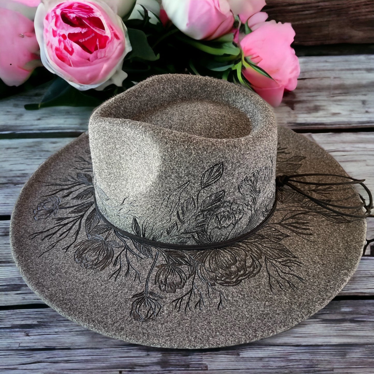 Sadie- Burned Rancher Hat