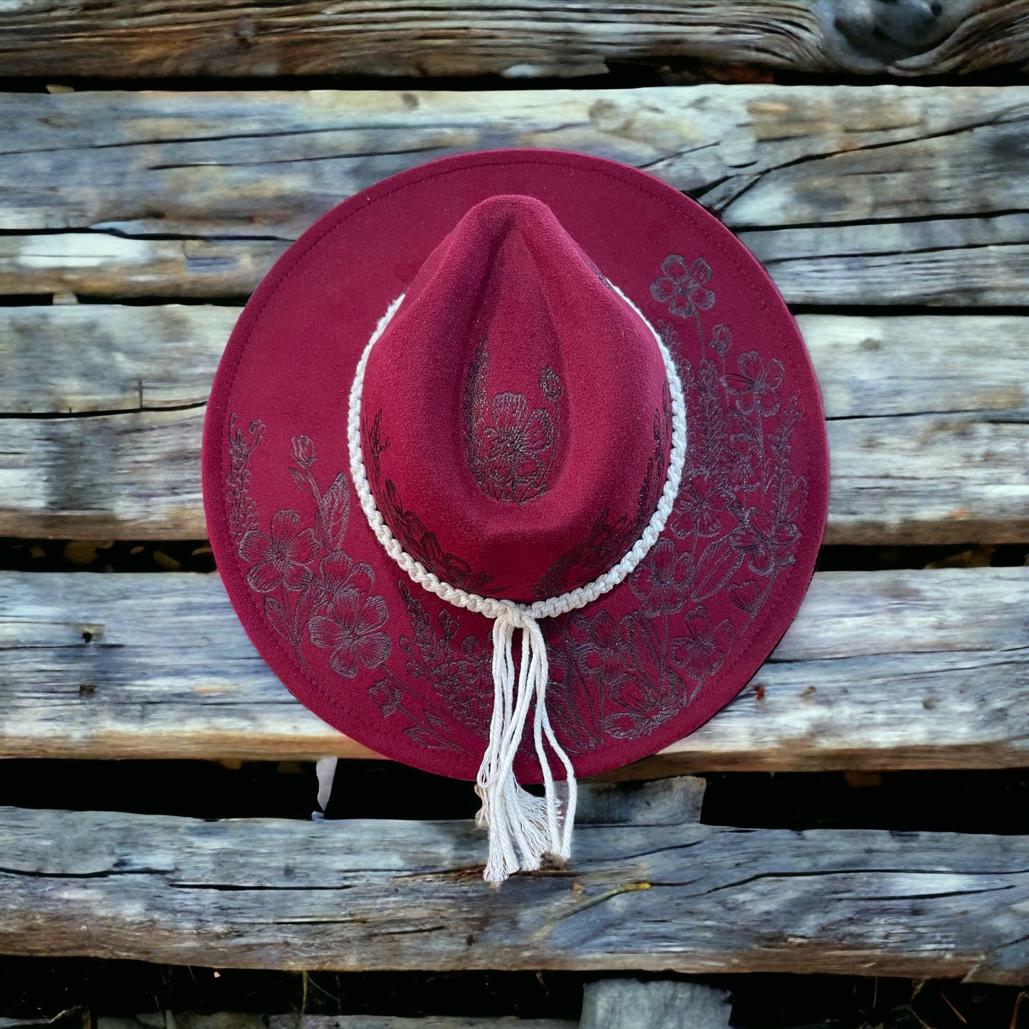 Wild in Boho- Burned Hat