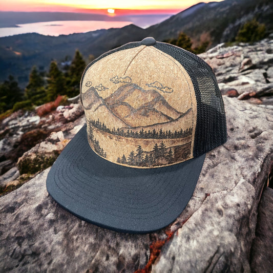 View from the Hill- Burned Cork Trucker Hat