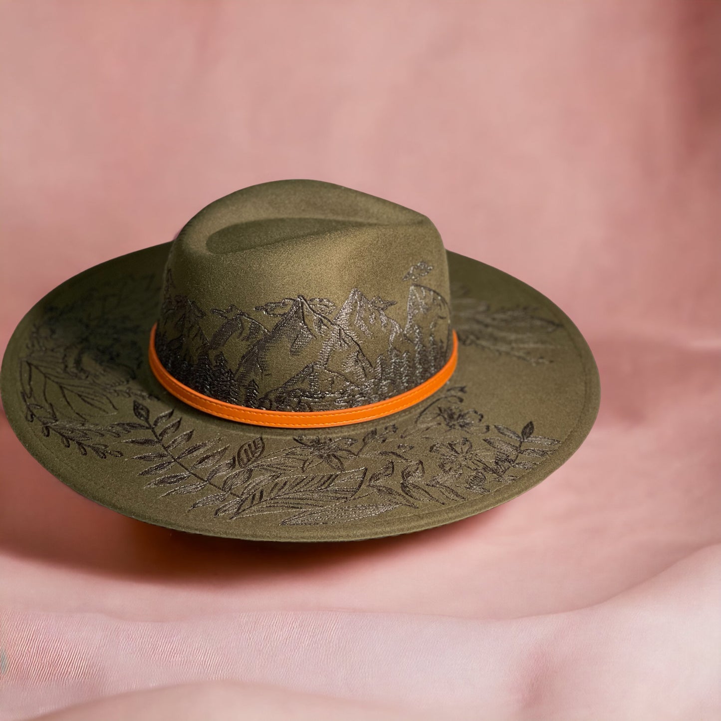Mountain Bloom- Burned Hat