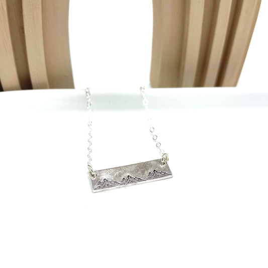 The Mountains - Bar Necklace